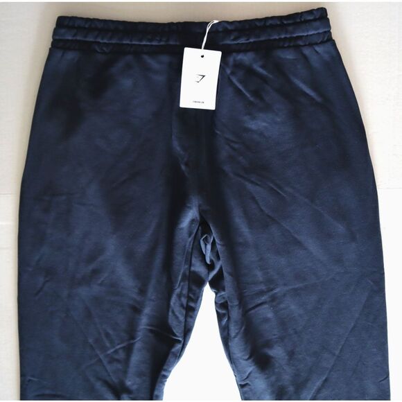 Gymshark A2A7T Men's Sz L Navy Blue Heavyweight Essential Oversized Joggers - Picture 10 of 12